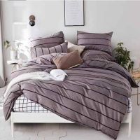 ALANNA HD series bedding set Pure A/B double-sided pattern Simplicity Bed sheet quilt cover pillowcase 4-7pcs