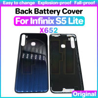 เคสกระจกฝาหลังปิดโทรศัพท์ด้านหลังสำหรับ INFINIX S5 Lite X652ด้านหลังประตูกระจกกระจกเลนส์กล้องถ่ายรูปฝาหลัง