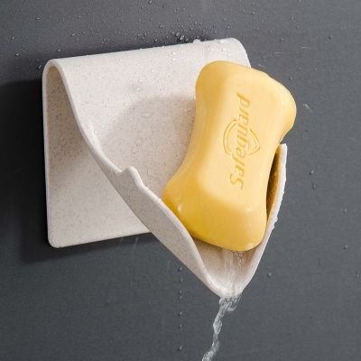 พิเศษ[มีของแถม] Wall mounted soap holder ที่วางสบู่วางของใช้ติดผนังอัจฉริยะ ที่วางสบู่ ผนัง ชั้นวางสบู่ ที่วางสบู่ก้อน ที่วางสบู่แปะผนัง