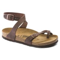 รองเท้าแตะแฟชั่น Birkenstocks Women Yara Oiled Leather Sandals for Men