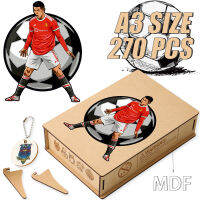 Charming Football Star Puzzle Games สำหรับเด็กผู้ใหญ่ยอดนิยมท้าทาย Montessori ของเล่นเพื่อการศึกษากีฬาดาวปริศนาไม้