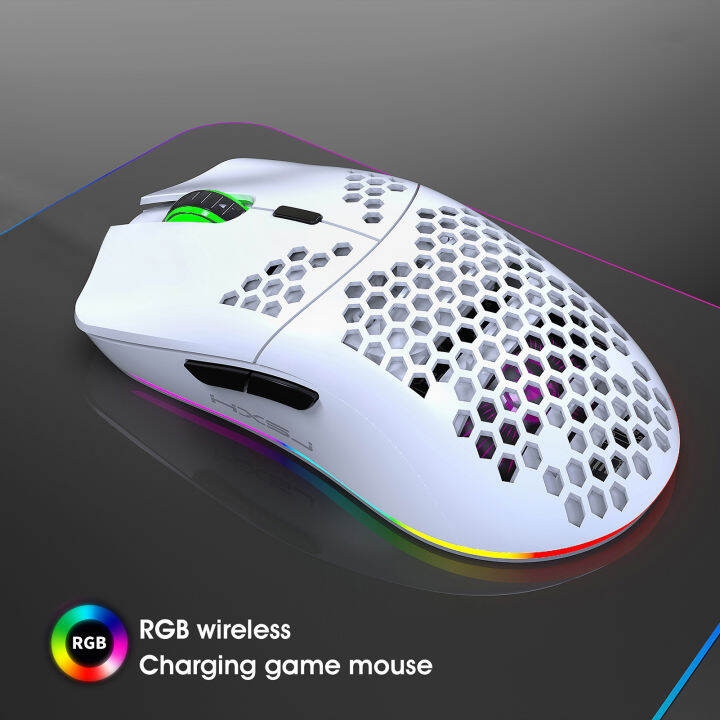 HXSJ T66 RGB 2.4G Wireless Gaming Mouse RGB Lighting Charging Mouse