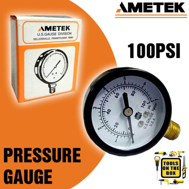 Original Ametek U.S. Pressure Gauge 100PSI Lazada PH