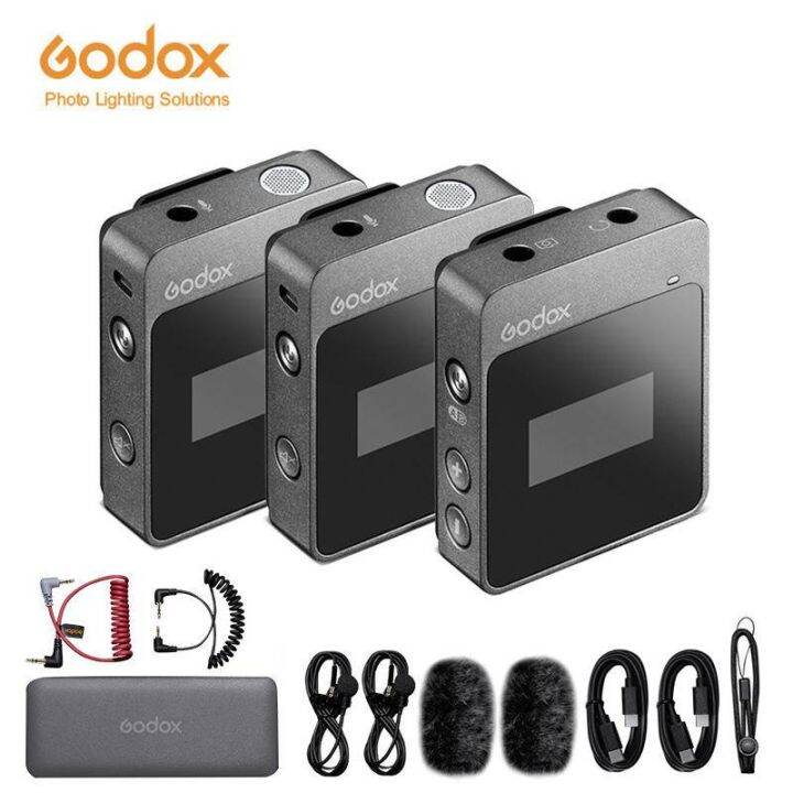 godox-movelink-m1-m2-ไมโครโฟนไร้สาย-2-4ghz-สําหรับกล้อง-dslr-สมาร์ทโฟน-และแท็บเล็ต