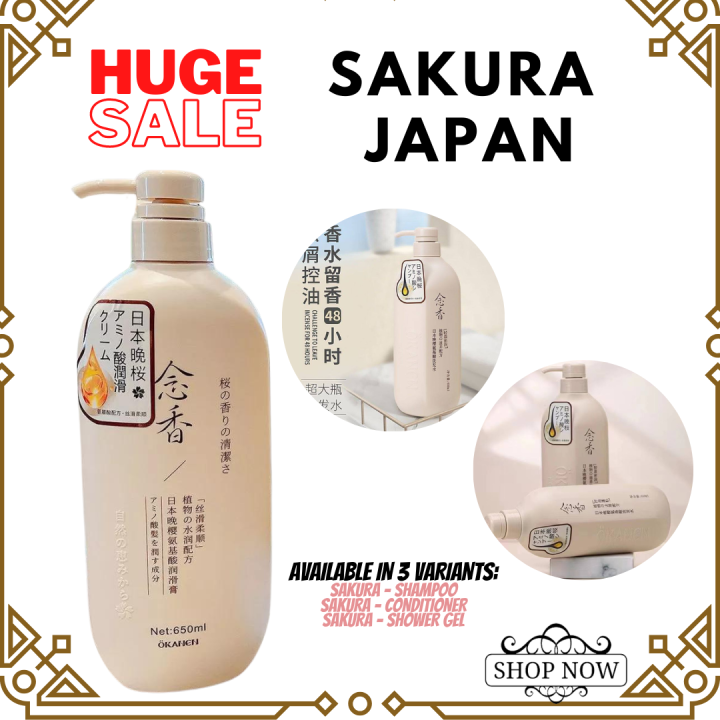 ORIGINAL AND AUTHENTIC Natural Japanese Sakura Shampoo and Conditioner Japan Hair Grower Anti
