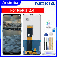 จอ LCD แบบดั้งเดิม Ansimba สำหรับ Nokia 2.4จอแอลซีดีพร้อมกรอบหน้าจอสัมผัสดิจิไทเซอร์แทนการประกอบสำหรับหน้าจอ Nokia 2.4พร้อมเครื่องมือฟรี