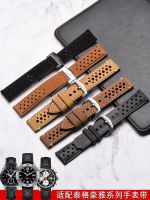 hot style Suitable for TAG Heuer Aquaracer Monaco series breathable leather silicone strap men 22