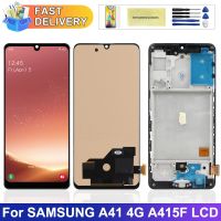 ZZOOI Display Screen for Samsung Galaxy A41 A415 A415F A415F/DS Lcd Display Digital Touch Screen with Frame for Samsung Galaxy A41