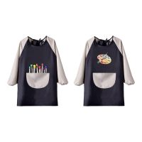 Multifunction Kids Painting Apron Gadgets Artist Craft Drawning Aprons for Children Waterproof Apron Long Sleeve Gown Kids Bibs Aprons