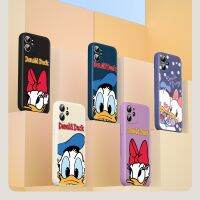 [ลดราคา] Donald Duck Daisy Disney สำหรับ IPhone 13 12 Mini 11 Pro XS MAX XR X 8 7 6S SE Plus Liquid ซิลิโคนนุ่มเคสโทรศัพท์