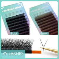 FAIRYTIS 12 Rows Y Shape Black/Brown Color Individual Eyelashes Extension Wholesale Professional False Eyelashes Vendors Makeup Cables Converters