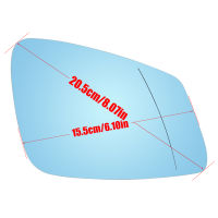 For BMW F01 F02 F07 F10 F20 F30 F45 F48 2010 - 2016 Left Right Door Side Wing Mirror Glass Heated Blue Spherical Rearview Plate