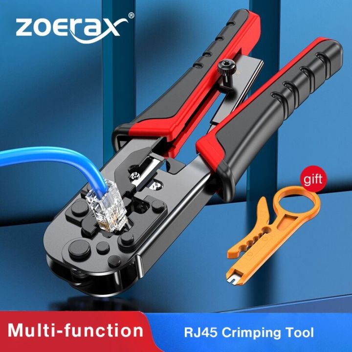 Zoerax Rj45 Crimping Tool Rj45 Network Cutting Tools 8p Rj45 Crimper Cutter Stripper Plier For