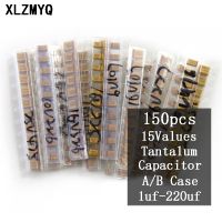 15Valuesx10pcs SMD Tantalum Capacitor Assortment Kit A/B Case Tantalum Capacitor Set 1UF 2.2UF 4.7UF 10UF 47UF Capacitors