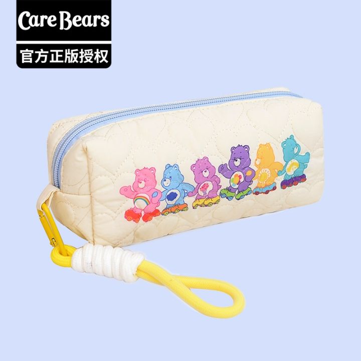 genuine-cartoon-love-bear-care-bears-love-embroidery-pencil-case-stationery-box-storage-bag-cosmetic-bag-coin-purse