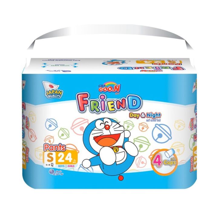 fernnybaby-กูน-diapers-goon-friend-1-แพ็ค-แพมเพิส-กูน-เฟรนด์-จัมโบ้-ไซส์-s-xxl-พร้อมลายการ์ตูนโดราเอม่อน