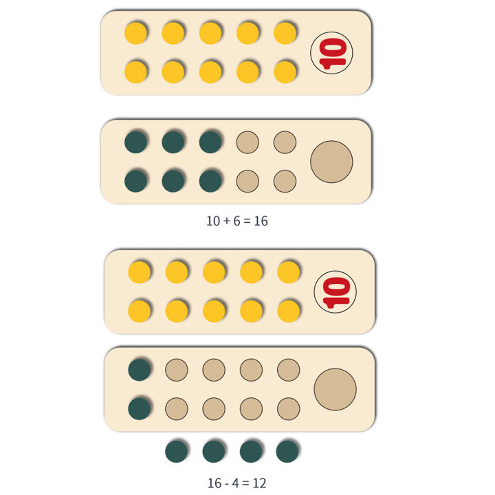 ปริศนาไม้-montessori-ของเล่นปฏิบัติจำนวนความรู้สึกสิบตารางอาร์เรย์สื่อการสอน