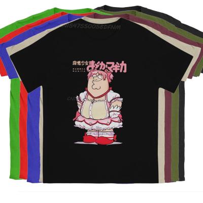 Puella Magi Madoka Magica Anime Promotion T Shirt for Men Vintage Magical Girl Classic Camisas Oversized T-shirts Custom Gift
