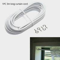 【cw】 1PCcurtain Wire with 3m Long Curtain Net White Free Hooks and Eyes Suitable for Caravan Boat