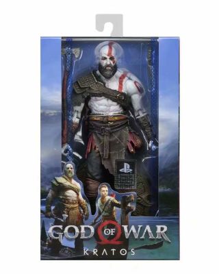 18เซนติเมตรเทพเจ้าแห่งสงครามรูปเกมคลาสสิก Kratos แอ็คชั่นของสะสมของเล่นรุ่นเก็บตุ๊กตาชั้นวางหนังสือเครื่องประดับ