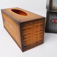 Metal Shipping Container Tissue Box Cover 32*12*13 CM