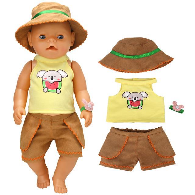 yf-40-cm-baby-set-wool-jumpsuit-hat-suitable-for-17-inch-new-born-dolls