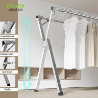 HUAFA MALL(พร้อมส่ง)ราวตากผ้า ราวตากผ้าสแตนเลส ราวแขวนผ้าสแตนเลส แข็งแรง Drying Rack พับเก็บง่าย ตัว X จัดเก็บสะดวกแข็งแรง ทนทาน