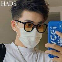 HADS (มีกล่อง) แว่นกันแดดแฟชั่นเกรดสี่เหลี่ยมสำหรับผู้ชายของแท้ป้องกันรังสียูวีแว่นตาสีดำกรอบสายตาสั้นกันแดดเทรนด์ความงามฤดูร้อน