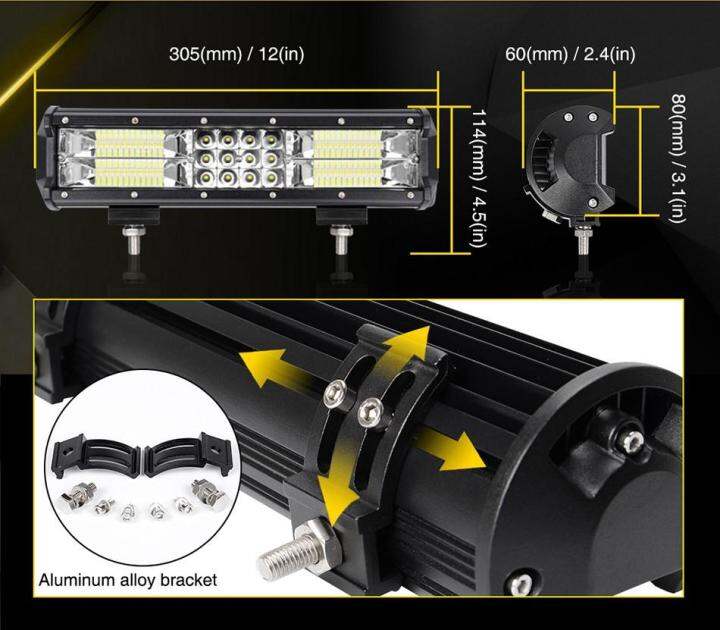 led-light-bar-combo-beam-ไฟรถยนต์-ไฟหน้า-ไฟเรือ-180w-ขนาด-12-นิ้ว-รุ่น-combo-beam-superbright-เเสงขาว-จำนวน-1-ชิ้น