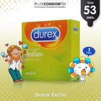 ถุงยางอนามัย 53 ดูเร็กซ์ เอ็กไซต้า ถุงยาง Durex Excita ผิวไม่เรียบ หนา 0.06 มม. (1 กล่อง)