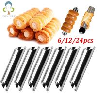 6/12/24pcs Stainless Steel Cannoli Forms Food Grade Cream Horn Mould Cake Horn Mould Cannoli Tubes shells Pastry Baking Mold ZXH