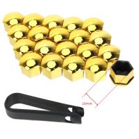 20 Pieces Exterior Decoration 17mm/19mm Car Wheel Nut Caps Auto Hub Screw Cover Auto Trim Tyre Nut Bolt Protection Covers Caps Nails  Screws Fasteners