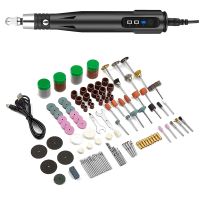 161PCS 30W Corded Rotary Power Tool Kit Mini 3 Speeds Adjust Grinding Machine Lightweight Nail Drill USB Engraving Pen