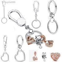 2023 New 925 Sterling Silver Jewelry Fashion Necklace Key Ring KeyChain Fit Original Pandora Charms Pendant DIY For Women Gift