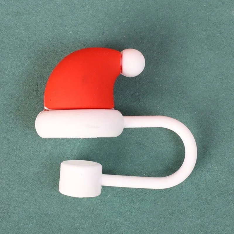 Christmas Series Dustproof Silicone Straw Cover, Reusable Splash Proof Cute  Straw Plug For Straw, Cup Accessories - Temu