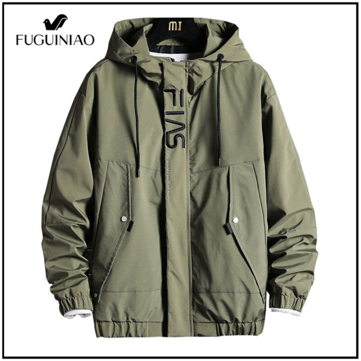 fuguiniao-เสื้อแจ็คเก็ตเสื้อแจ็คเก็ตชายสไตล์เกาหลี-เสื้อแจ็คเก็ตผู้ชายเสื้อกีฬาเบสบอล