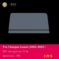 อุปกรณ์เสริมฟิล์มซ่อมแซมกันแผ่นฟิล์มกันรอยป้องกัน TPU ใสคอนโซลกลางรถ2022-2023 Lumin Changan สำหรับ