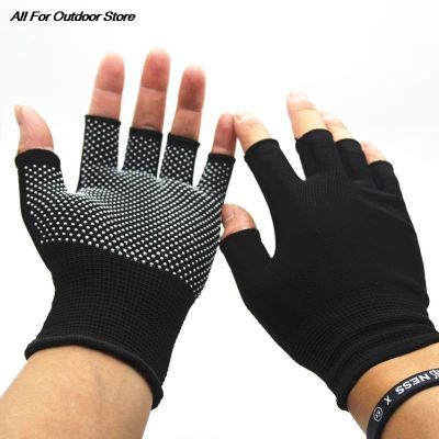 hotx【DT】 1pair MTB Gloves Cycling Breathable Anti-slip Outdoor Gym Exercise Half