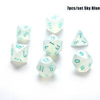 [Kateva] COD Creirscent Glitter Polyster DICE set D4 D6 D8 D % D10 D12สำหรับเกมบอร์ด