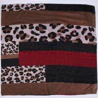 Jifang Fashion Winter Autumn Leopard Patchwork Color Cotton Muslim Hijabs Shawl Scarf Head Scarves Shawls Wraps WJ441