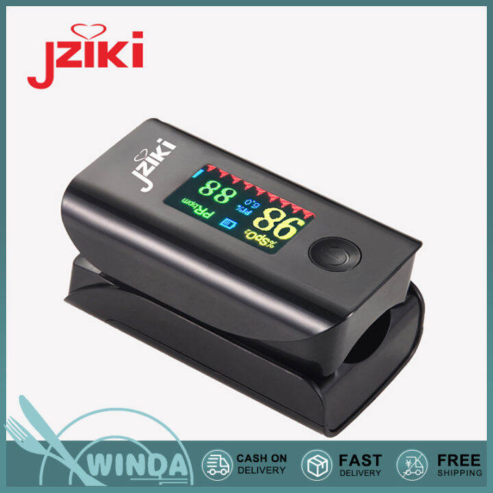 JZIKI Oximetro De Dedo Finger Pulse Oximeter Blood Oxygen Saturometro