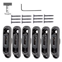 ：《》{“】= Tooyful 6 Pcs Single Individual Bridge Saddles Tailpiece With Screws Wrench Set For 6 String Electric Guitar Bass Parts