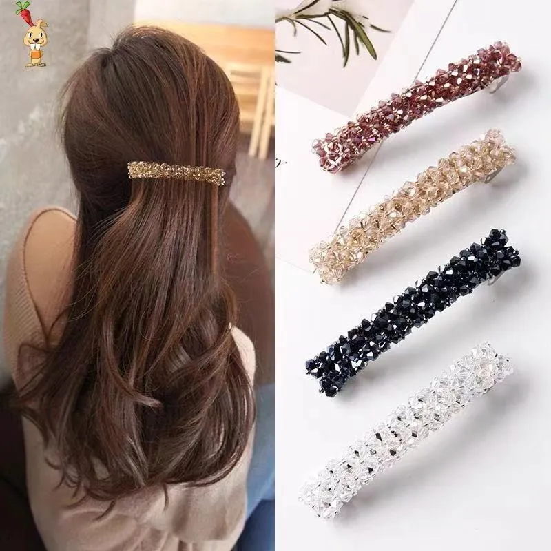 Korean Crystal spring clip four-row diamond word clip hairpin hair accessories | Lazada PH Korean Crystal spring clip four-row diamond word clip hairpin hair accessories | Lazada PH