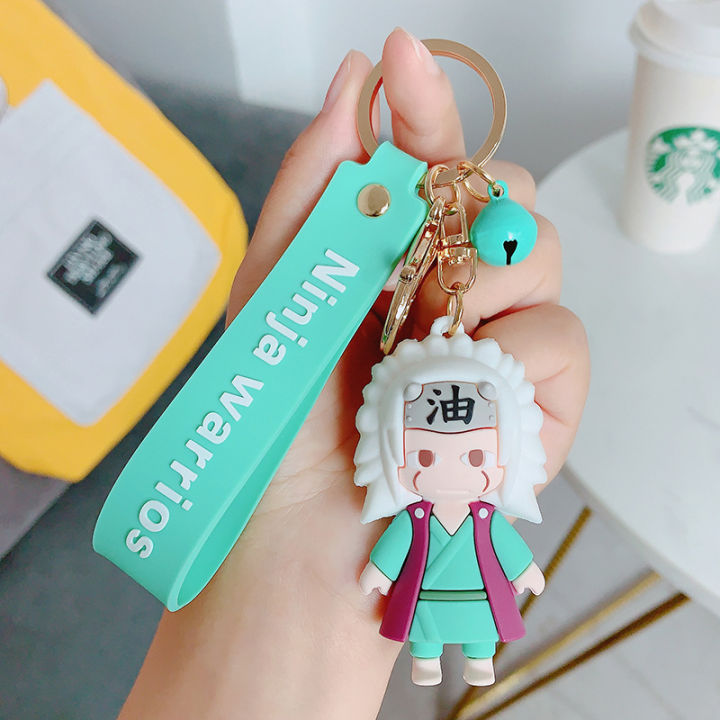 นารูโตะฮาตาเกะคาคาชิหญิง Keychain Lady จี้พวงกุญแจโซ่กระเป๋าสะพายการ์ตูมขนาดเล็กจี้ซิลิโคนการ์ตูนน่ารักของขวัญแฟชั่นบุคลิกภาพ