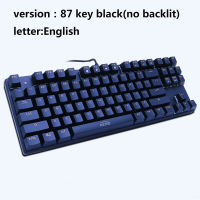 Metoo Edition Mechanical Keyboard 87 keys Blue Switch Gaming Keyboards for Tablet Desktop Russian sticker