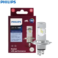 HS1 Philips มอเตอร์ไฟหน้ารถมอเตอร์ไซค์แบบ LED 6500K หลอดไฟสีขาว LED สว่างรถจักรยานยนต์ลำแสงสูงต่ำ12V Px43t Moto หลอดไฟ11636UEMX1