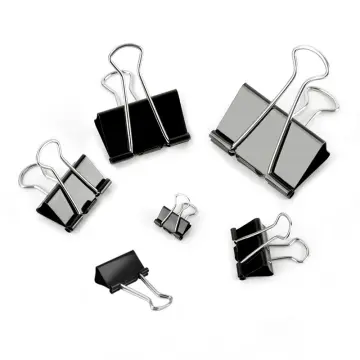 2 Silver Skeleton Binder Clips hollow Out Long Tail Clip Planner