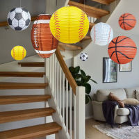 Sports Theme Party Lanterns Football Basketball Baseball Rugby Paper Lantern Happy Birthday Party Decorations Kids s Boy