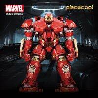 Piececool ชุดเกราะไอรอนแมนฮัลค์บัสเตอร์แท้ของ Marvel,ตัวต่อเกมปริศนาโลหะ3D ตกแต่งโมเดลฟิกเกอร์แอ็กชัน