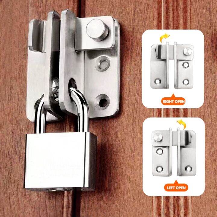 Stainless Steel Safety Hasp Door Lock for Bedroom Bathroom Door double